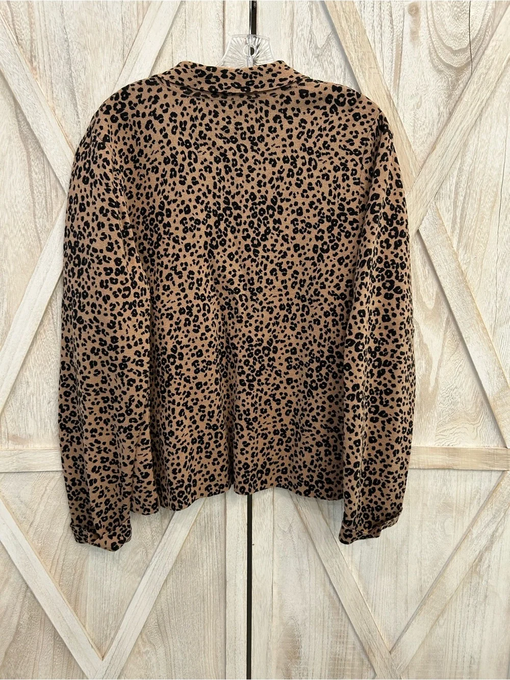 H&M Leopard Print Button-Front Cardigan - Tan & Black